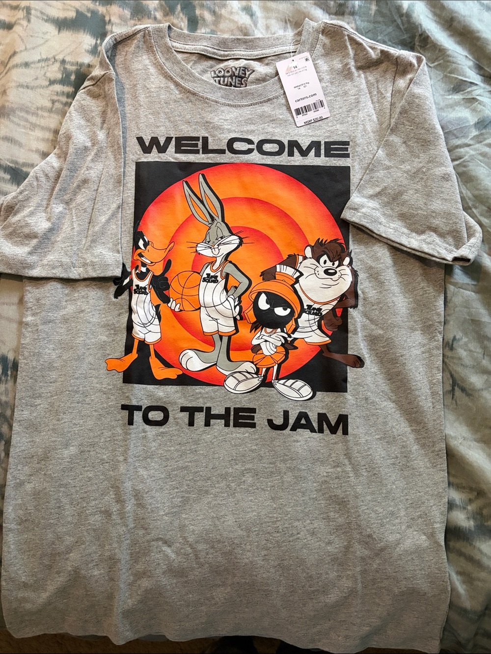 Carter's Gray Looney Tunes 'Welcome to the Jam' Short Sleeve Tee
